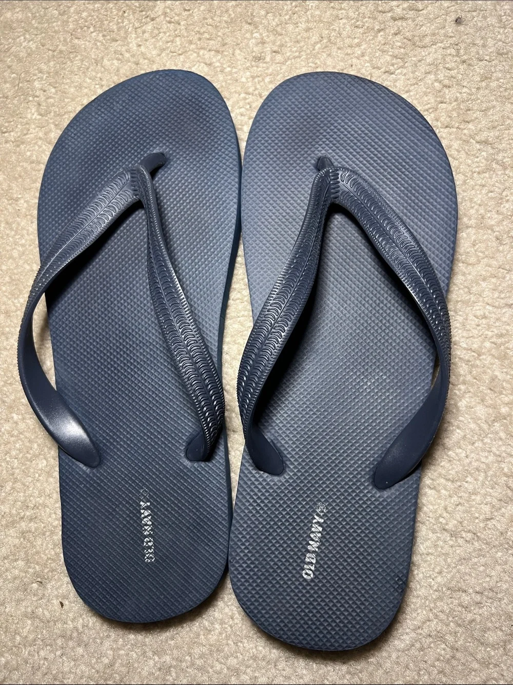 Old Navy Men's Dark Blue Rubber Flip Flops
